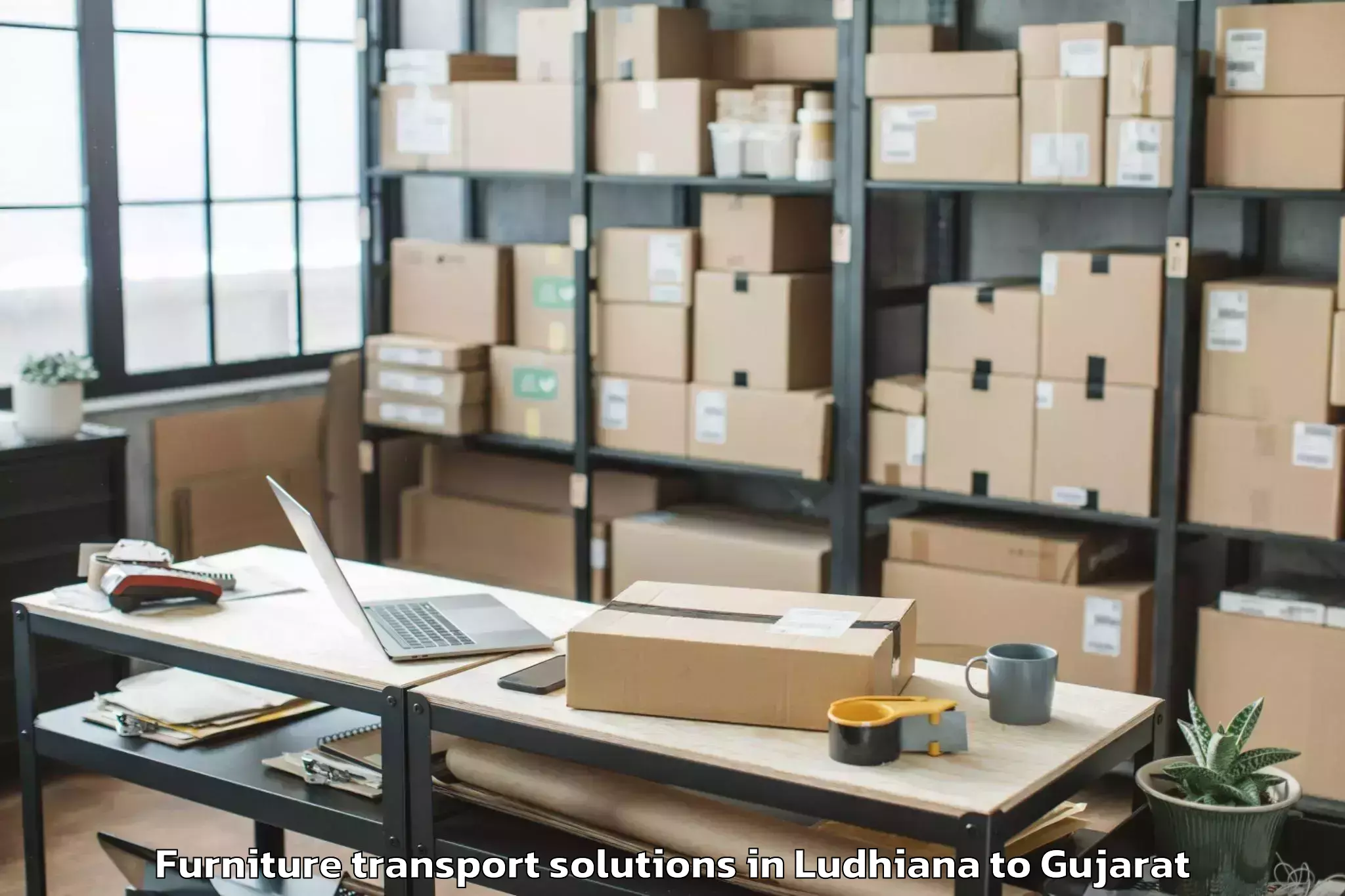 Book Ludhiana to Bhachau Furniture Transport Solutions Online